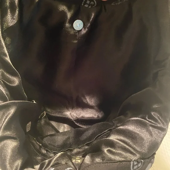 Tropical Print Handbag with Bamboo Handles - Picture 6 of 6